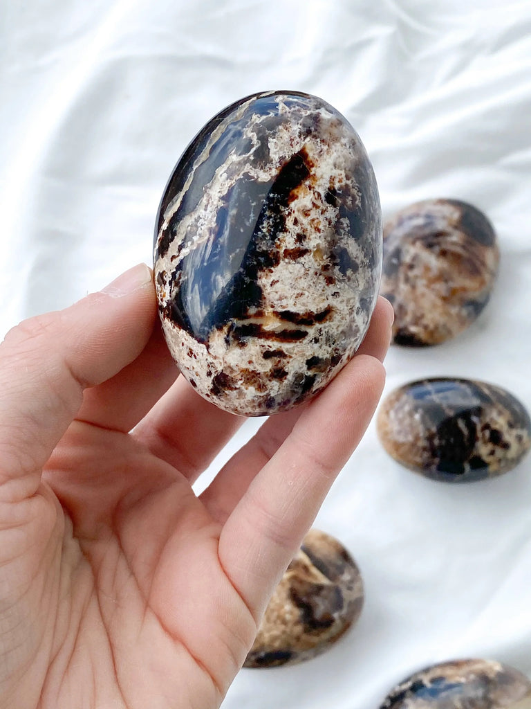 Black Opal Palm Stone | Medium - Unearthed Crystals