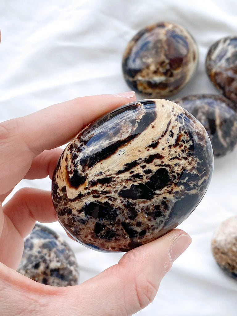 Black Opal Palm Stone | Large - Unearthed Crystals