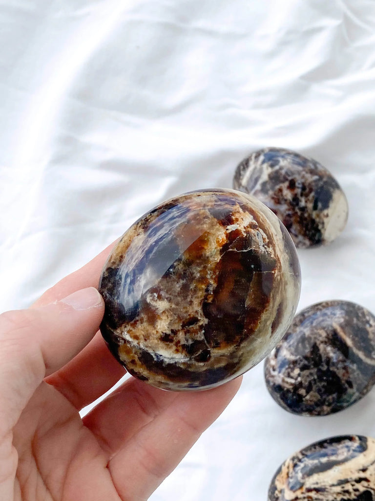 Black Opal Palm Stone | Large - Unearthed Crystals