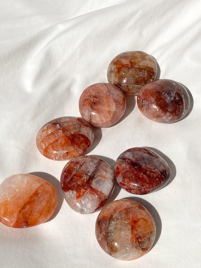 Hematoid Quartz Palm Stone | Medium - Unearthed Crystals