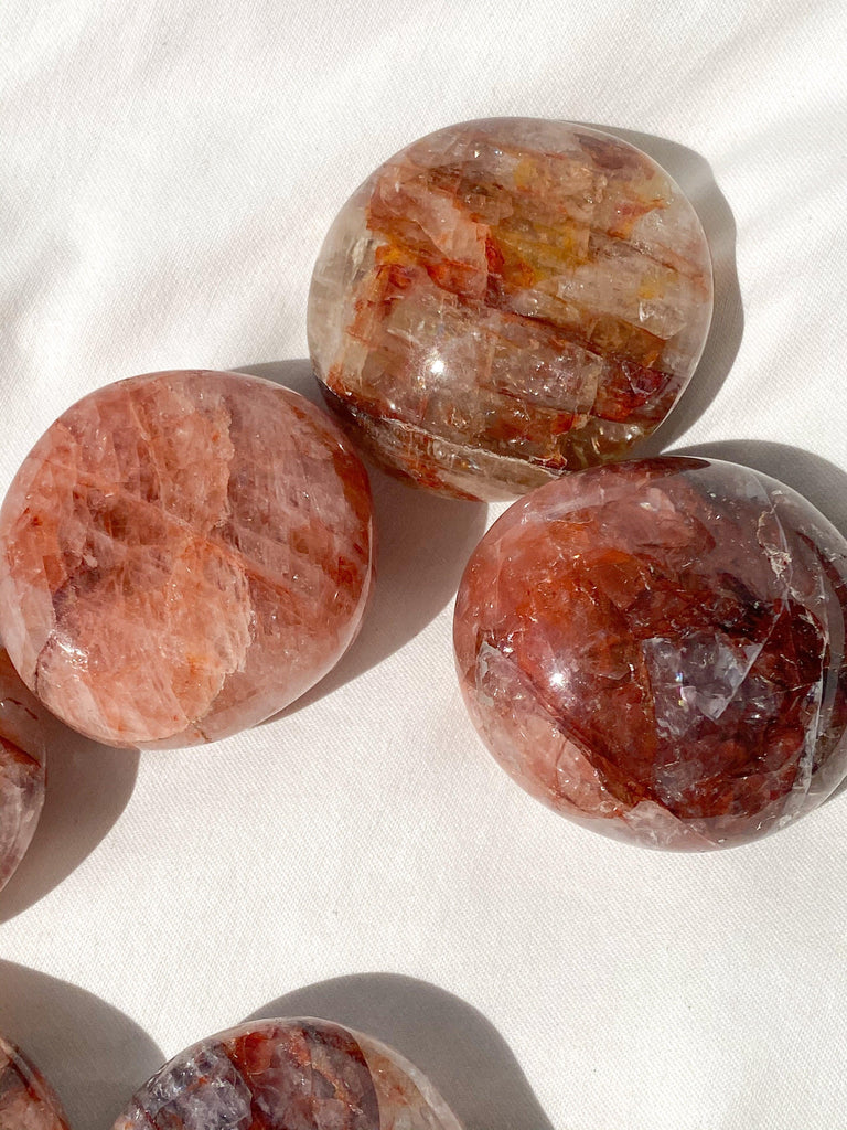 Hematoid Quartz Palm Stone | Medium - Unearthed Crystals