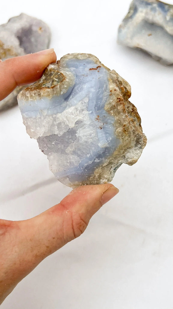 Blue Chalcedony Rough | Large - Unearthed Crystals