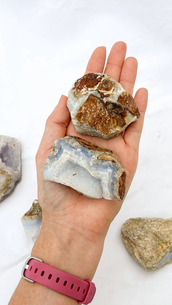 Blue Chalcedony Rough | Large - Unearthed Crystals