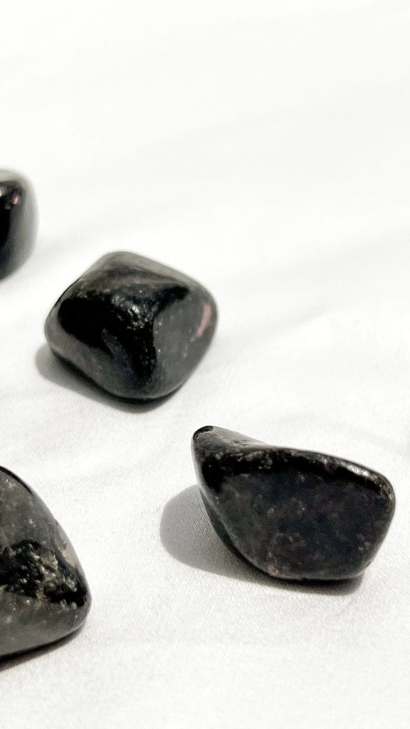 Quartz with Magnetite + Rhodonite Tumbles | Medium - Unearthed Crystals