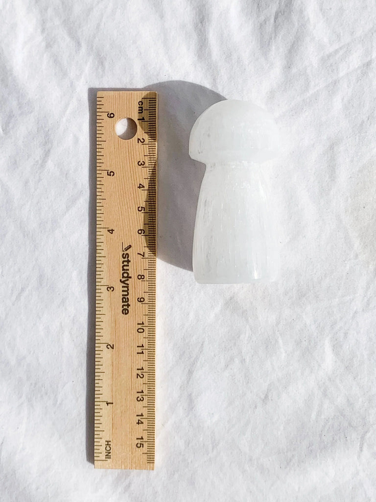 Selenite Mushroom Carving | Small - Unearthed Crystals
