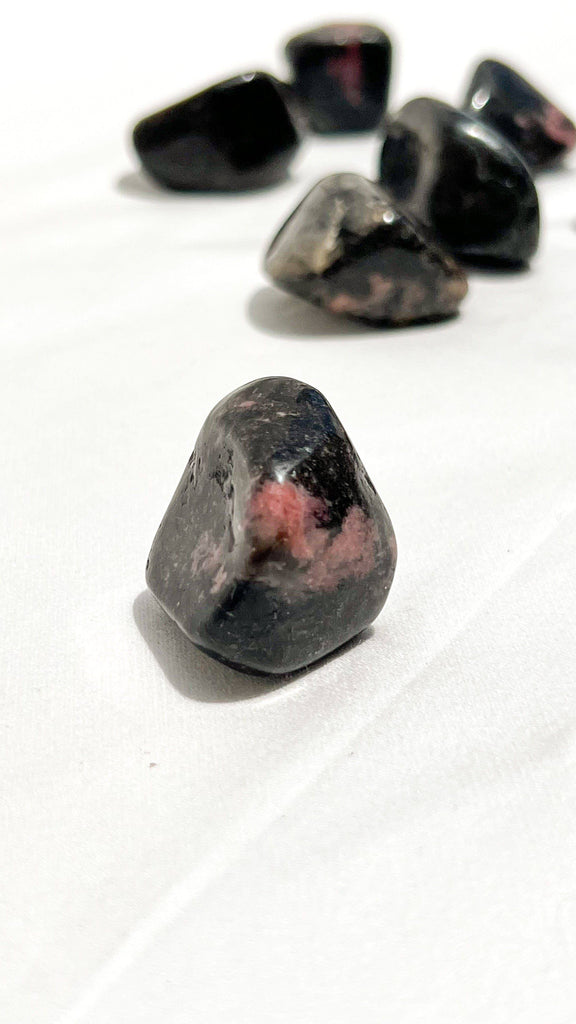 Quartz with Magnetite + Rhodonite Tumbles | Large - Unearthed Crystals