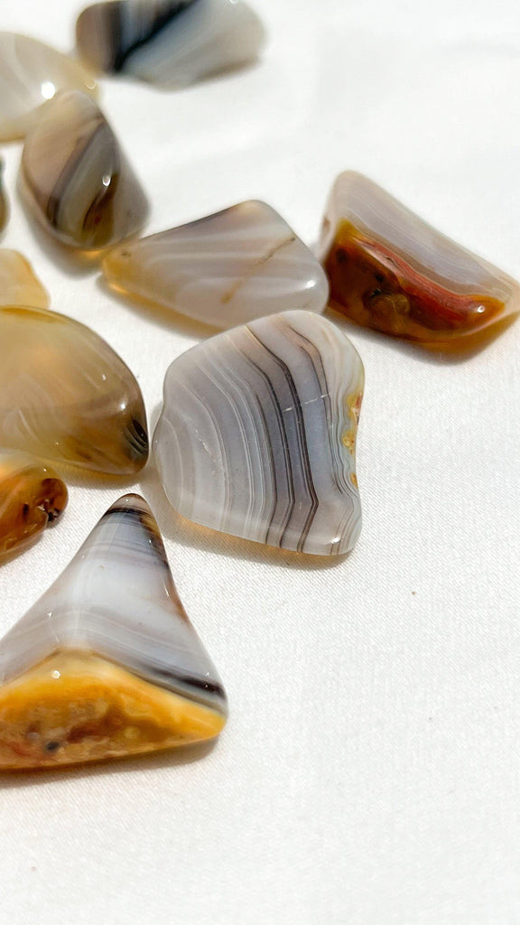 Banded Agate Tumbles | Mini - Unearthed Crystals