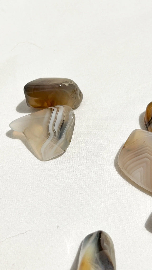 Banded Agate Tumbles | Small - Unearthed Crystals
