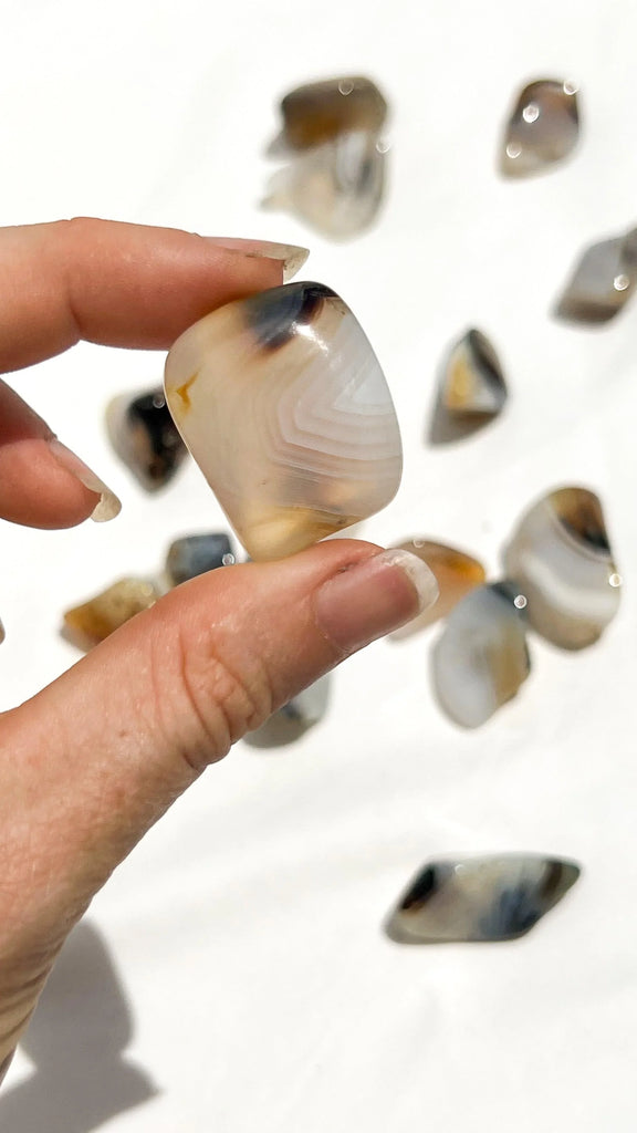 Banded Agate Tumbles | Small - Unearthed Crystals