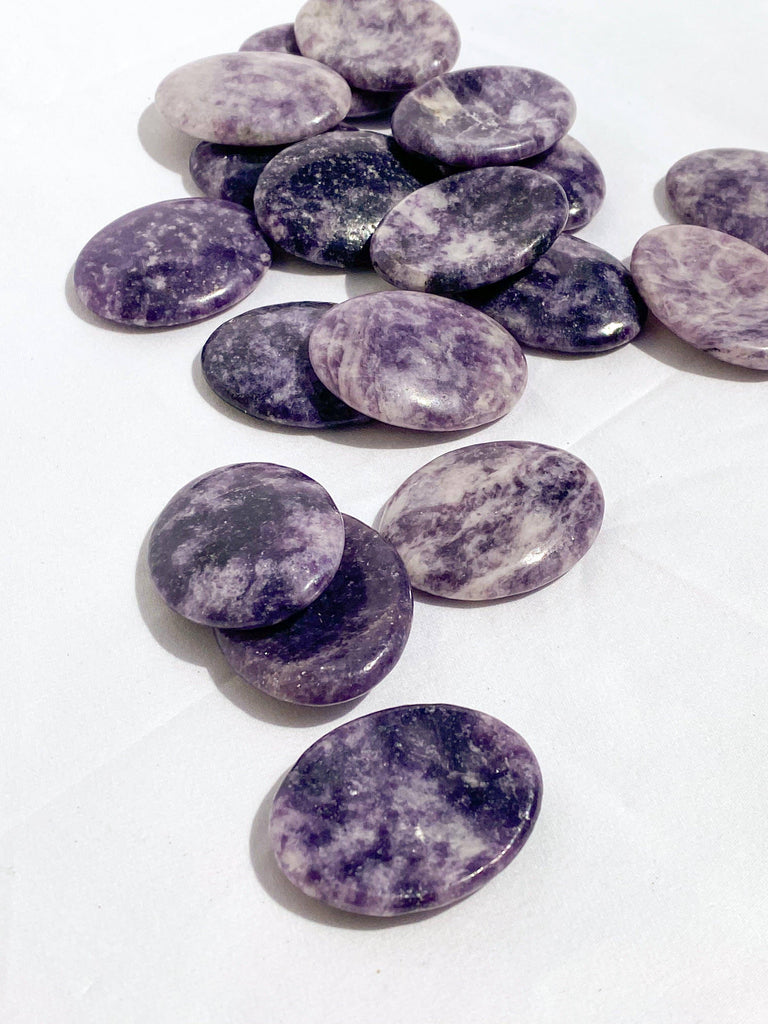 Lepidolite Worry Stone - Unearthed Crystals