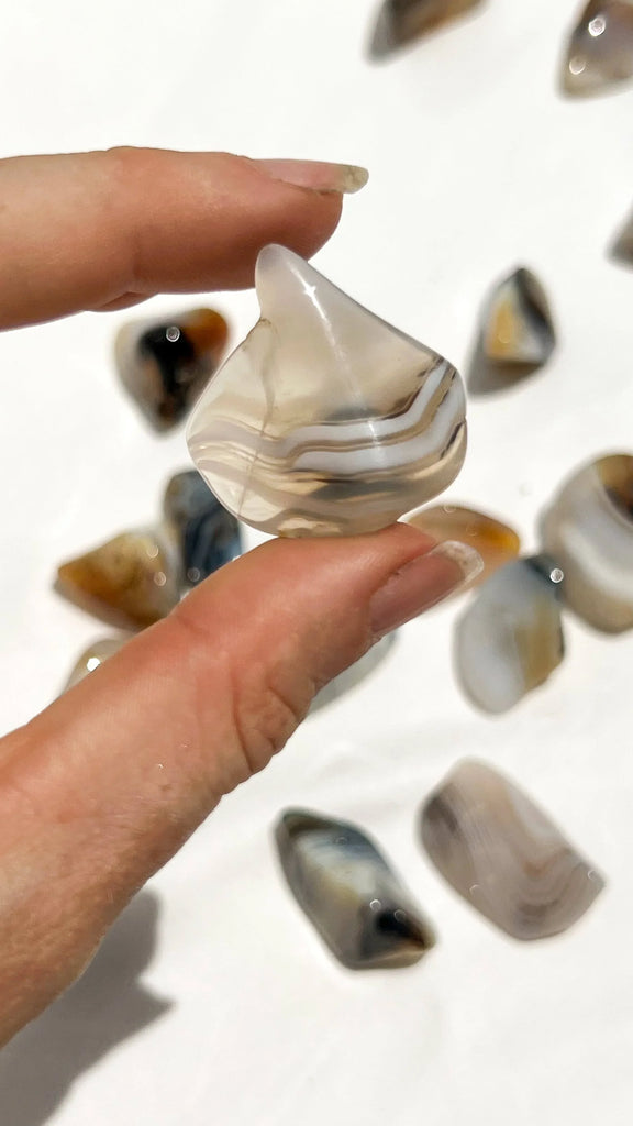 Banded Agate Tumbles | Small - Unearthed Crystals
