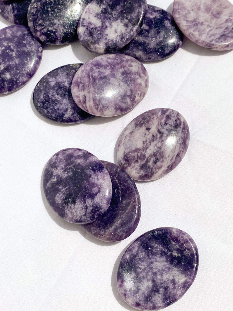 Lepidolite Worry Stone - Unearthed Crystals