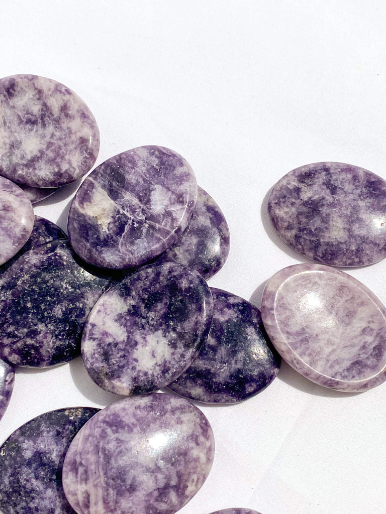 Lepidolite Worry Stone - Unearthed Crystals