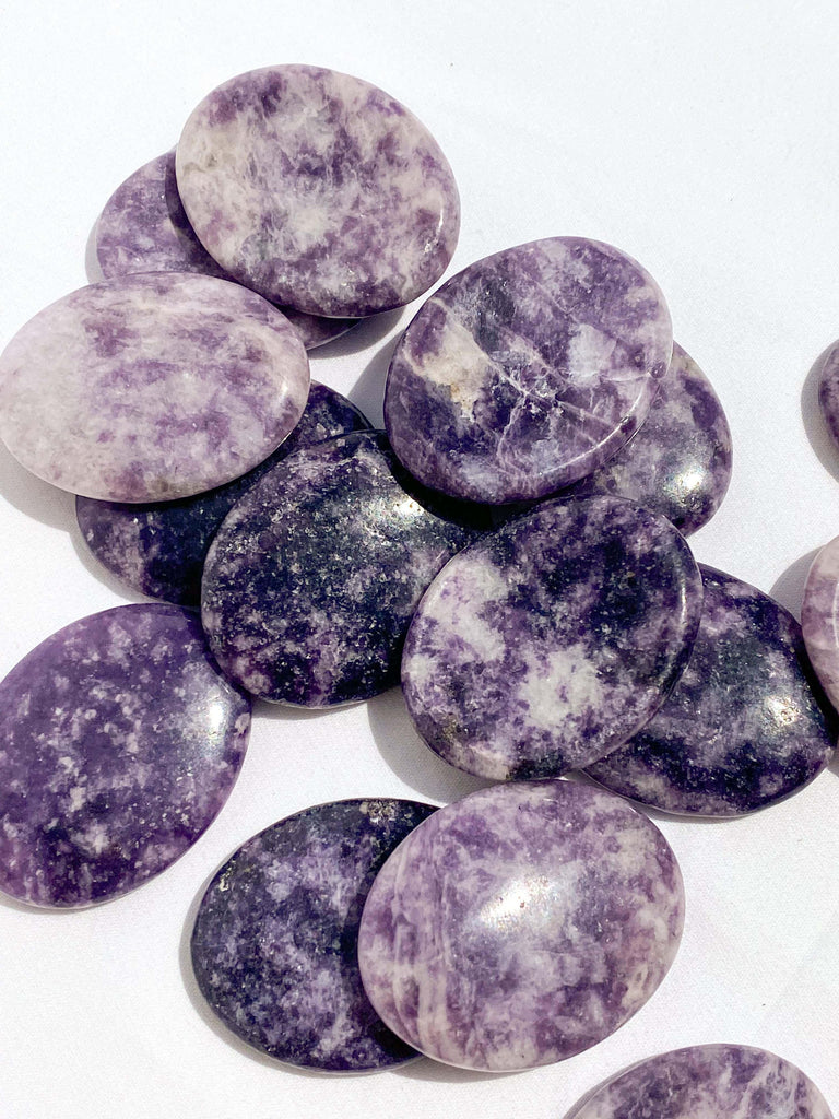 Lepidolite Worry Stone - Unearthed Crystals