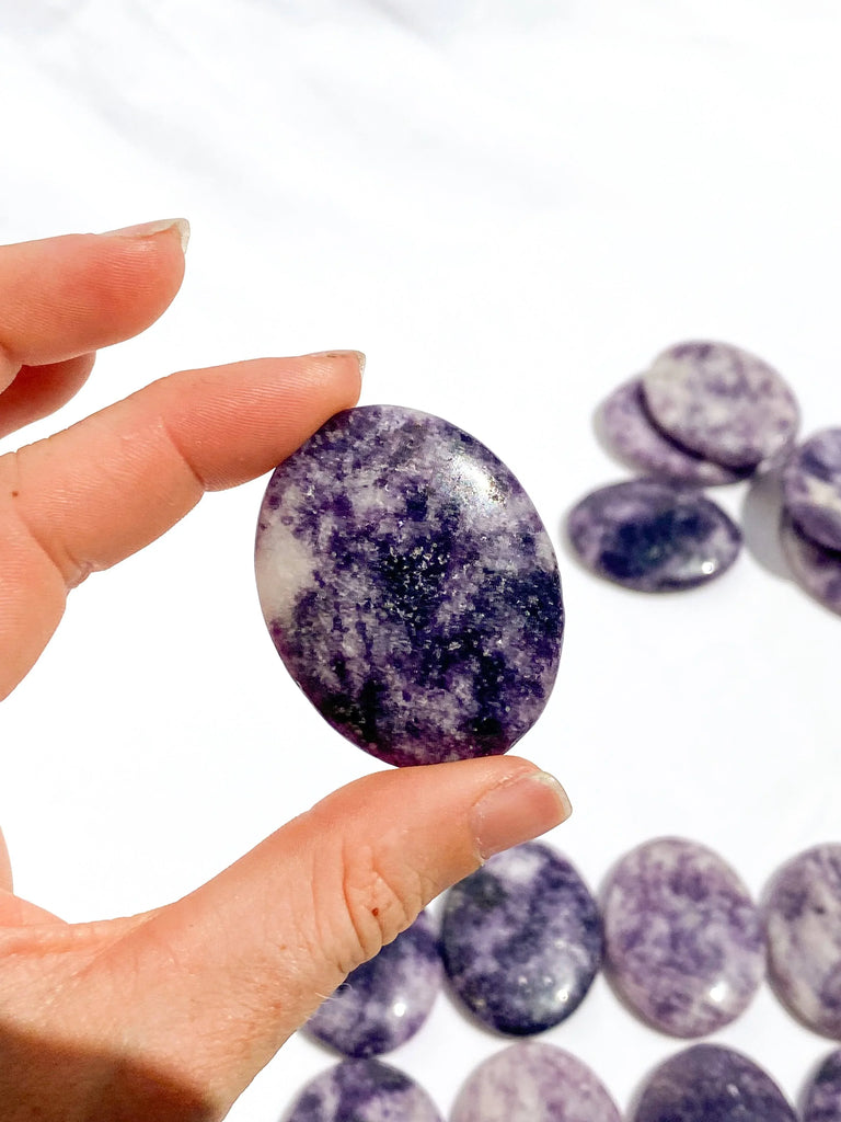 Lepidolite Worry Stone - Unearthed Crystals