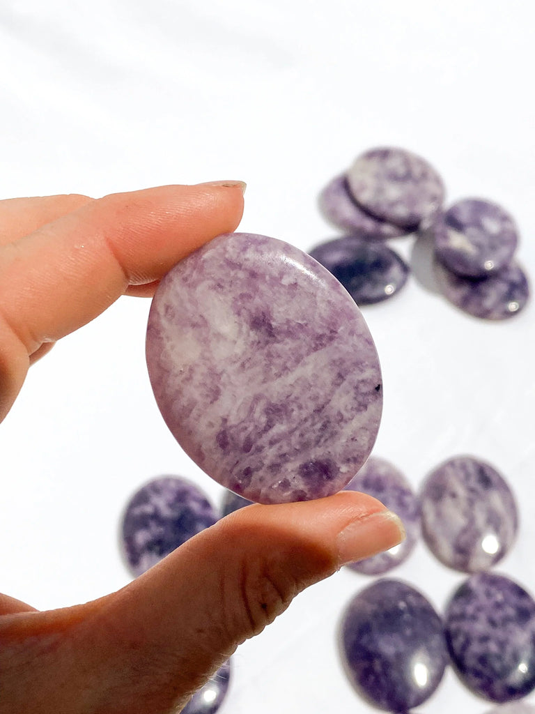 Lepidolite Worry Stone - Unearthed Crystals