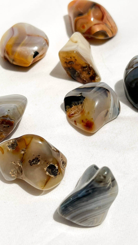 Banded Agate Tumbles | Medium - Unearthed Crystals