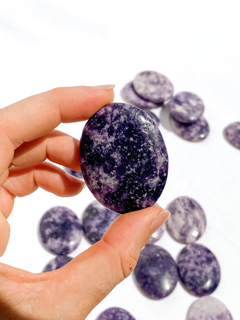 Lepidolite Worry Stone - Unearthed Crystals