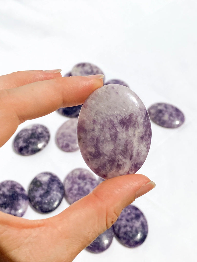 Lepidolite Worry Stone - Unearthed Crystals