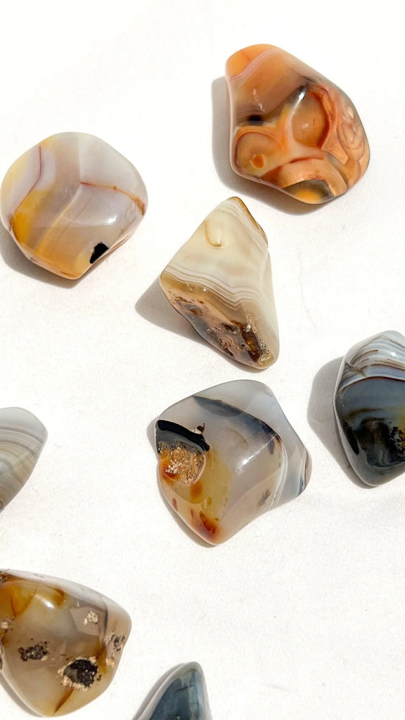 Banded Agate Tumbles | Medium - Unearthed Crystals