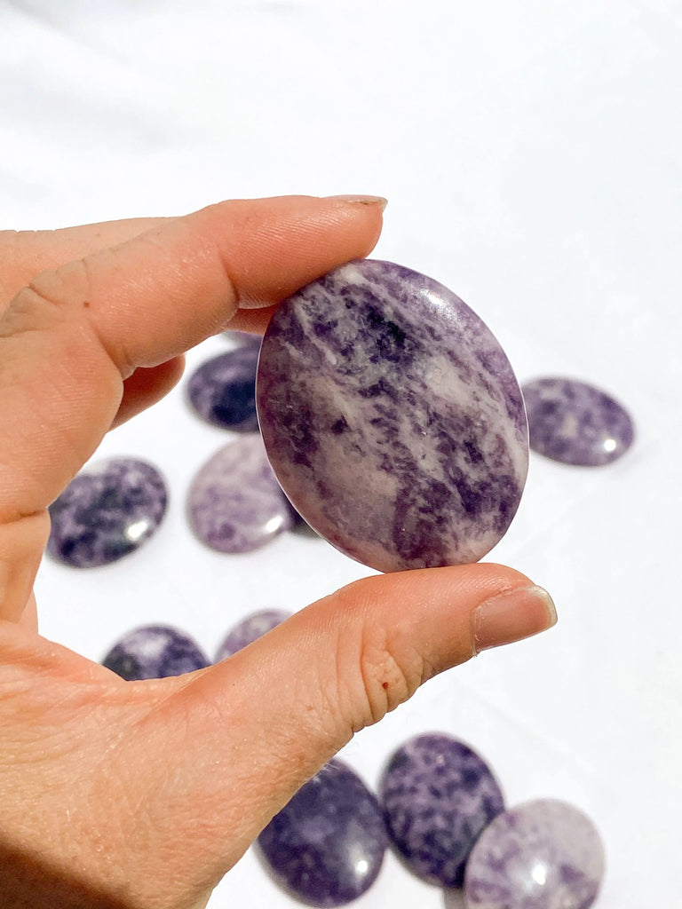 Lepidolite Worry Stone - Unearthed Crystals