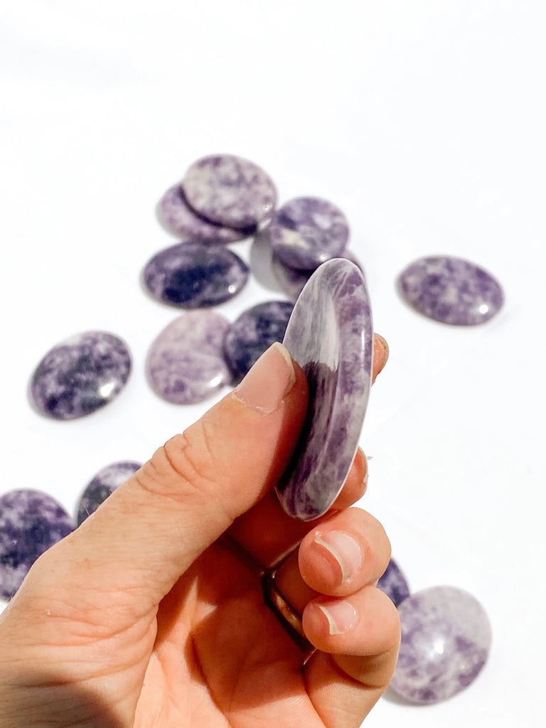 Lepidolite Worry Stone - Unearthed Crystals