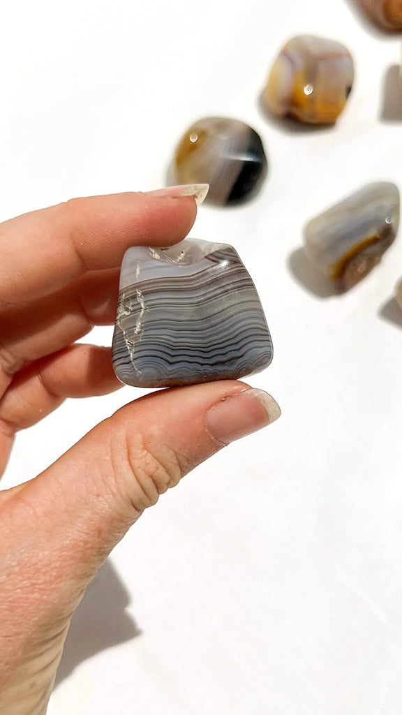 Banded Agate Tumbles | Medium - Unearthed Crystals