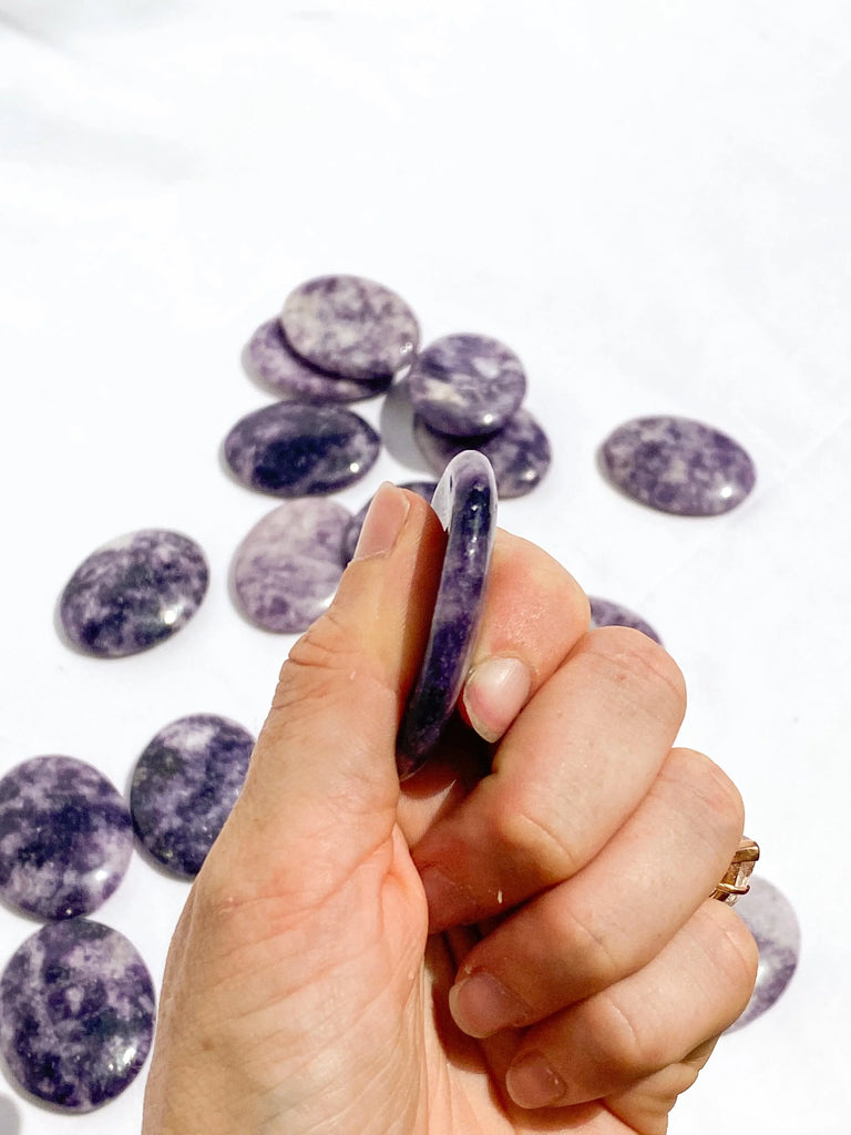 Lepidolite Worry Stone - Unearthed Crystals