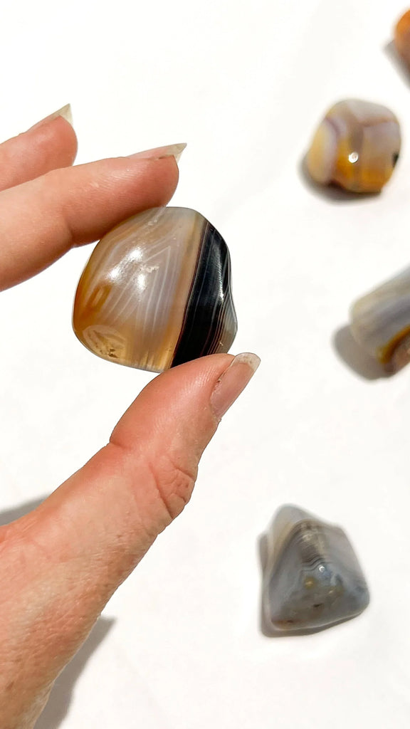 Banded Agate Tumbles | Medium - Unearthed Crystals