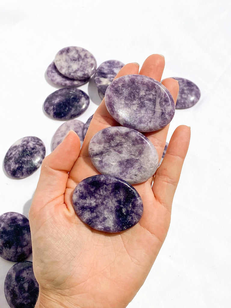 Lepidolite Worry Stone - Unearthed Crystals