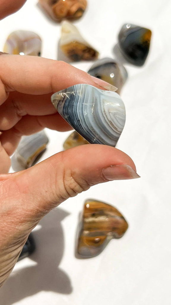 Banded Agate Tumbles | Medium - Unearthed Crystals