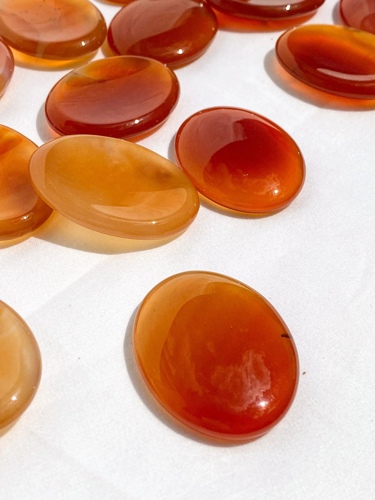 Carnelian Worry Stone - Unearthed Crystals