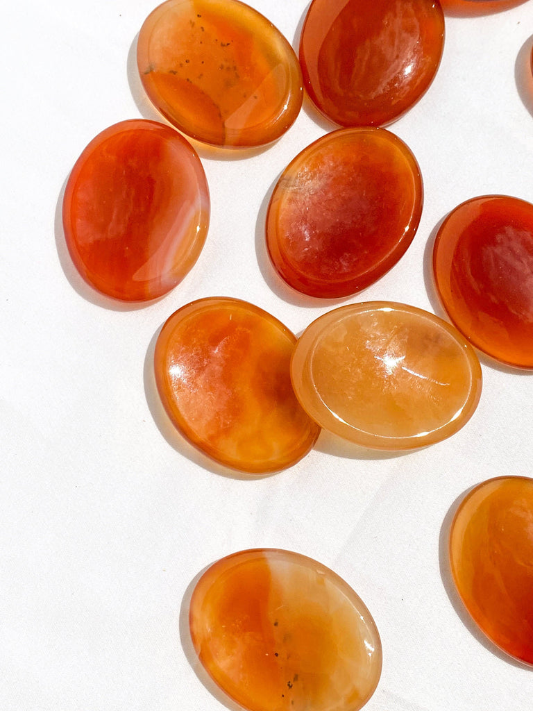 Carnelian Worry Stone - Unearthed Crystals