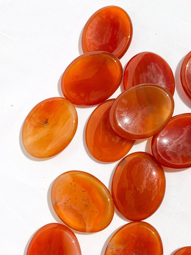 Carnelian Worry Stone - Unearthed Crystals