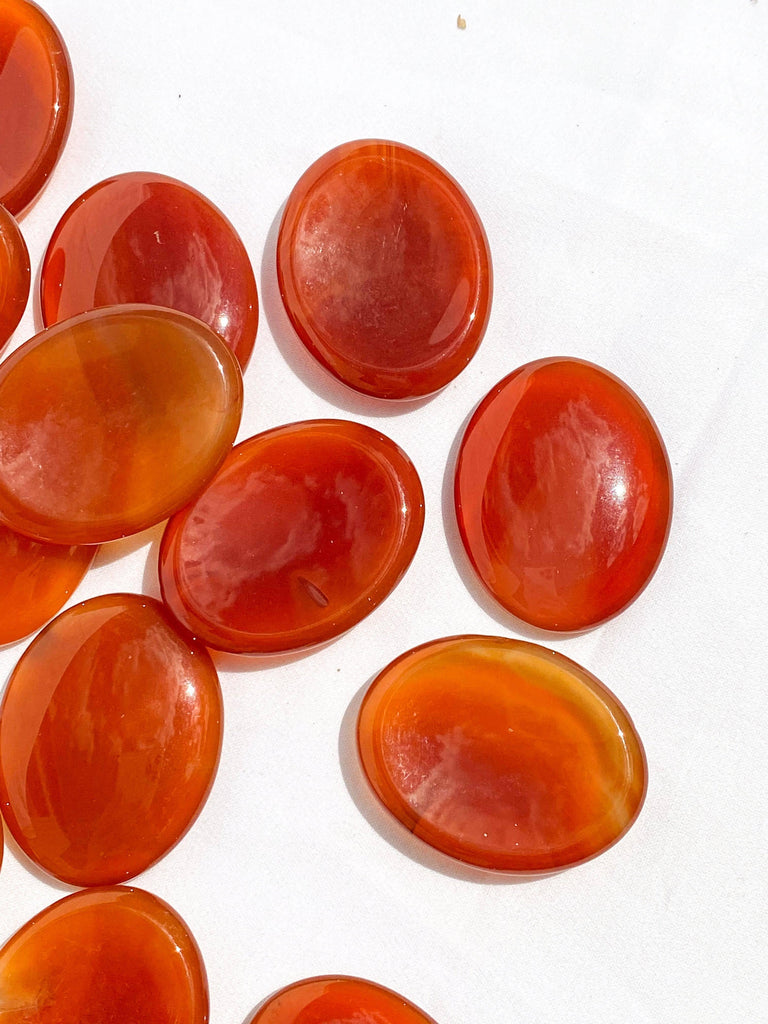Carnelian Worry Stone - Unearthed Crystals