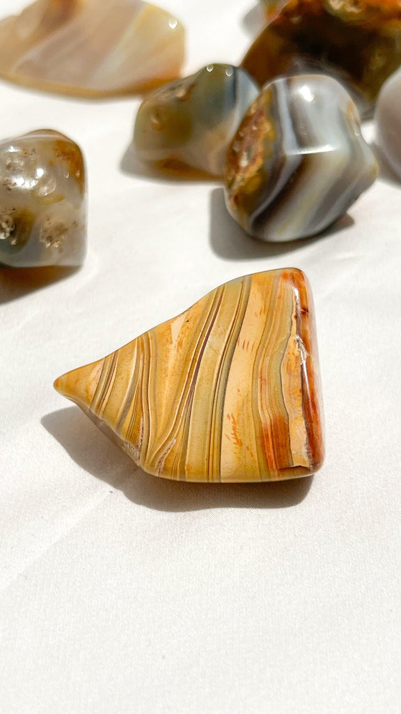 Banded Agate Tumbles | Large - Unearthed Crystals
