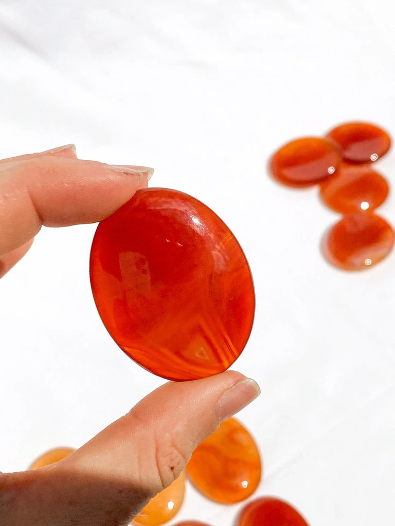 Carnelian Worry Stone - Unearthed Crystals
