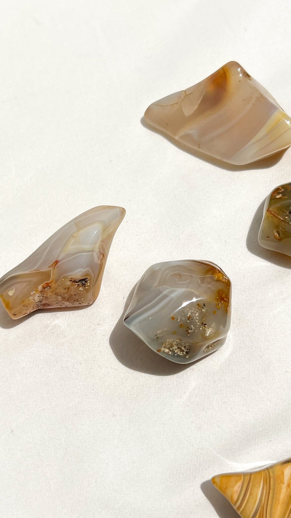 Banded Agate Tumbles | Large - Unearthed Crystals