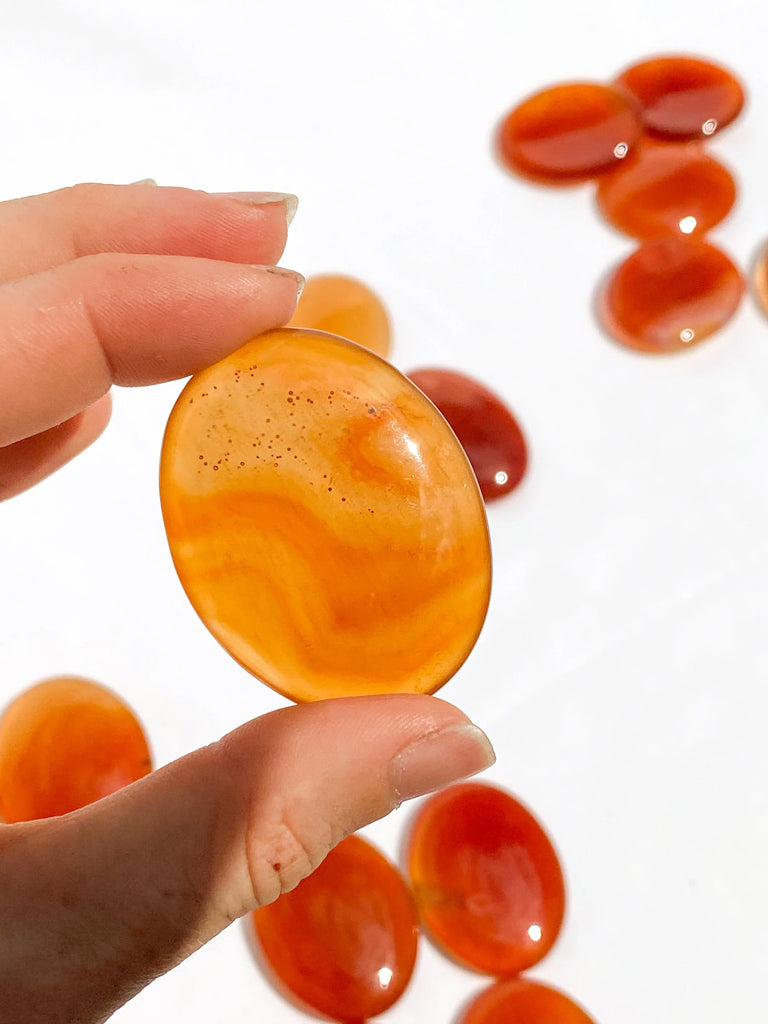 Carnelian Worry Stone - Unearthed Crystals