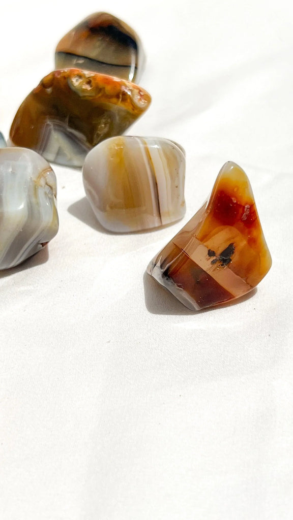 Banded Agate Tumbles | Large - Unearthed Crystals