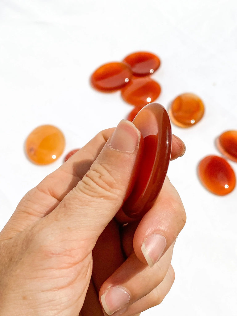 Carnelian Worry Stone - Unearthed Crystals