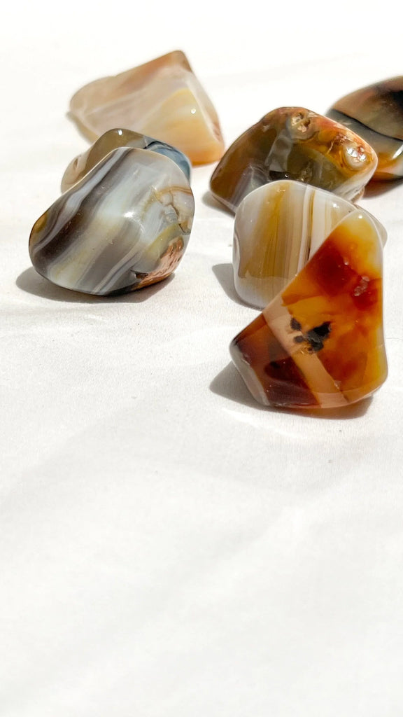 Banded Agate Tumbles | Large - Unearthed Crystals