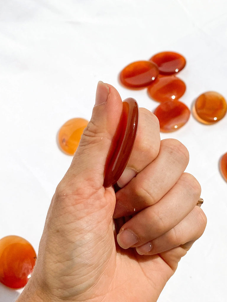 Carnelian Worry Stone - Unearthed Crystals