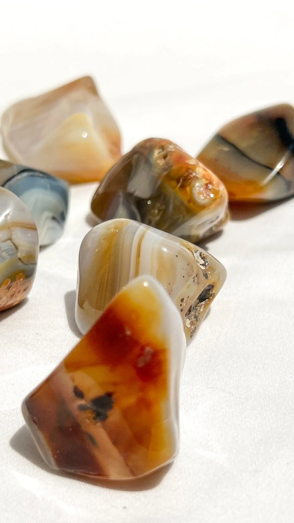 Banded Agate Tumbles | Large - Unearthed Crystals