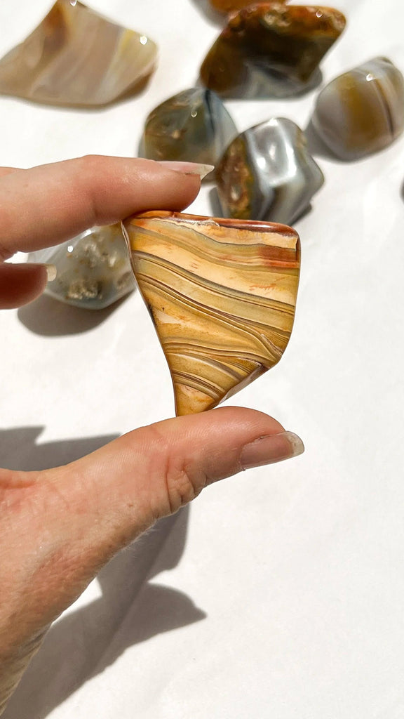 Banded Agate Tumbles | Large - Unearthed Crystals