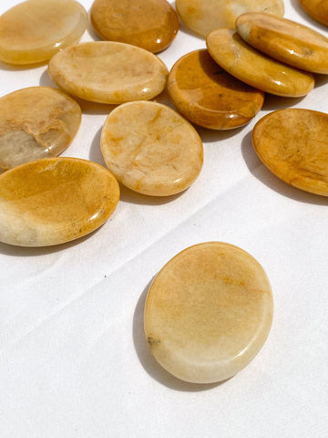 Yellow Jasper Worry Stone - Unearthed Crystals