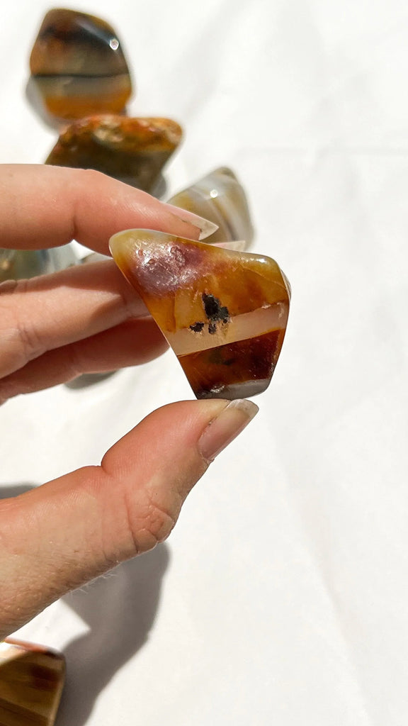 Banded Agate Tumbles | Large - Unearthed Crystals