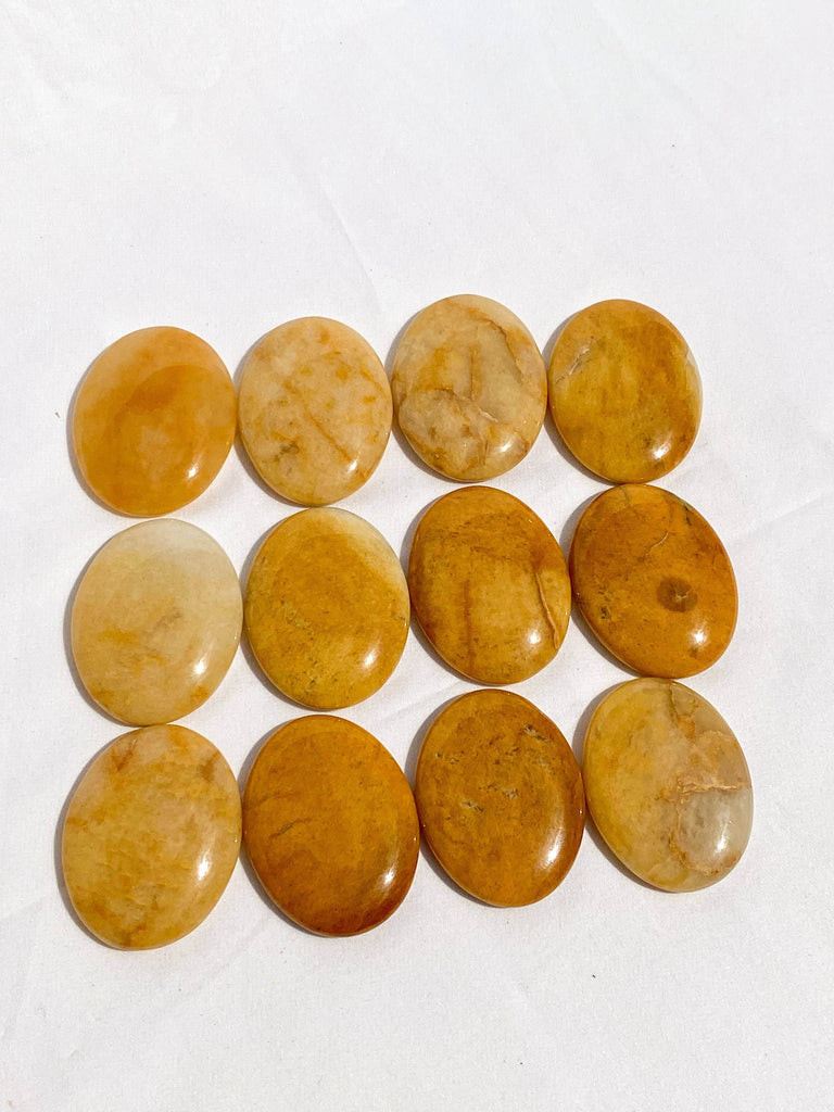 Yellow Jasper Worry Stone - Unearthed Crystals