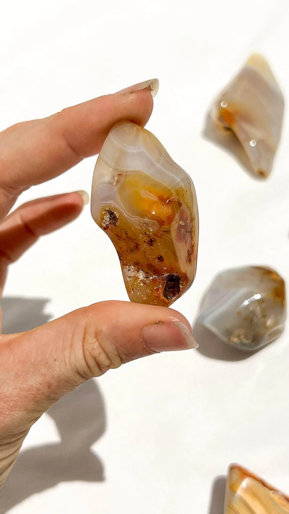 Banded Agate Tumbles | Large - Unearthed Crystals