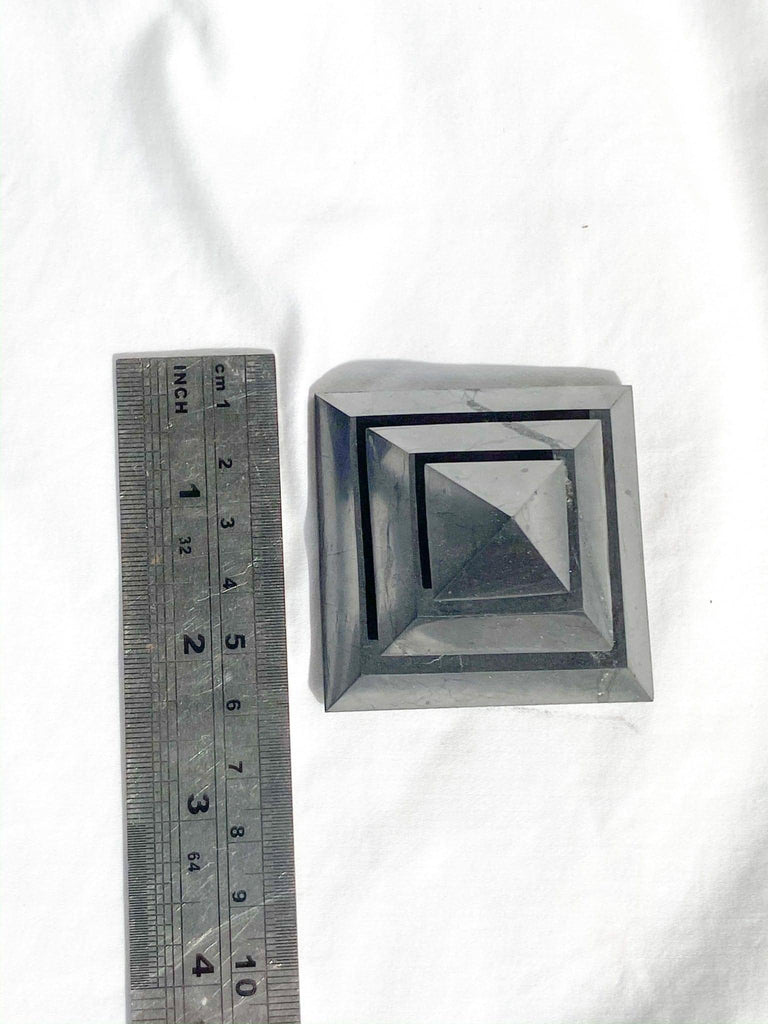 Shungite Sakkara Pyramid | 50mm - Unearthed Crystals